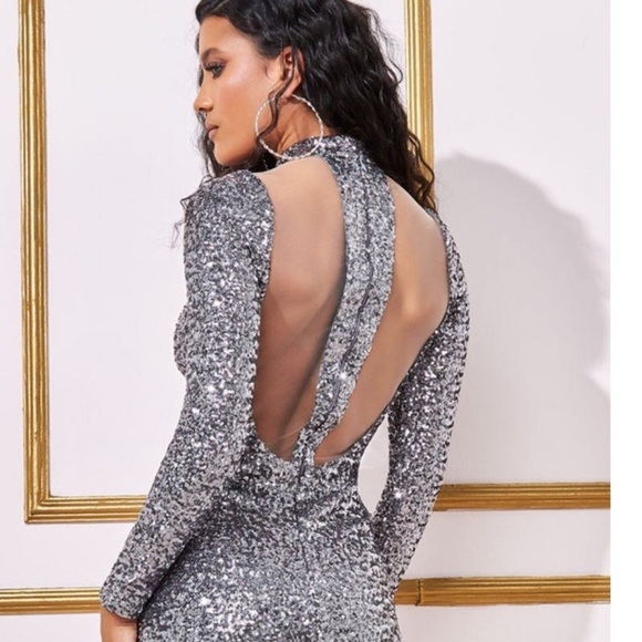 Goddiva Sequin Mini Dress - Picture 2 of 5